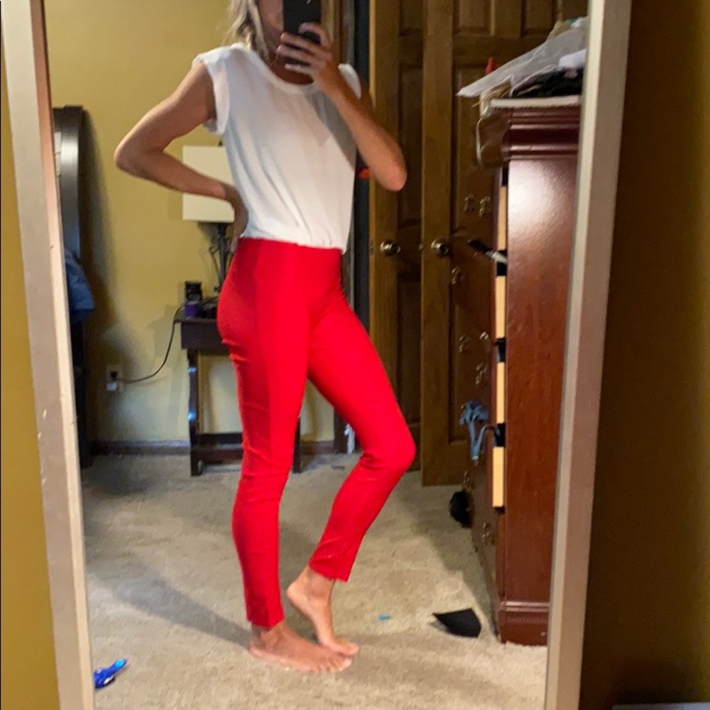 Red trouser stretch pants